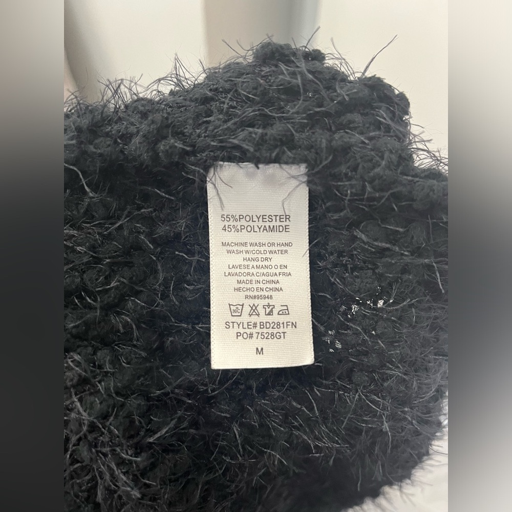 Fashion Nova Black Off-the-Shoulder Cozy Cardigan - Picture 10 of 11
